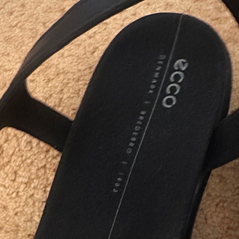 Black Women's Sandals comfortable Ecco - Picture 3 of 4